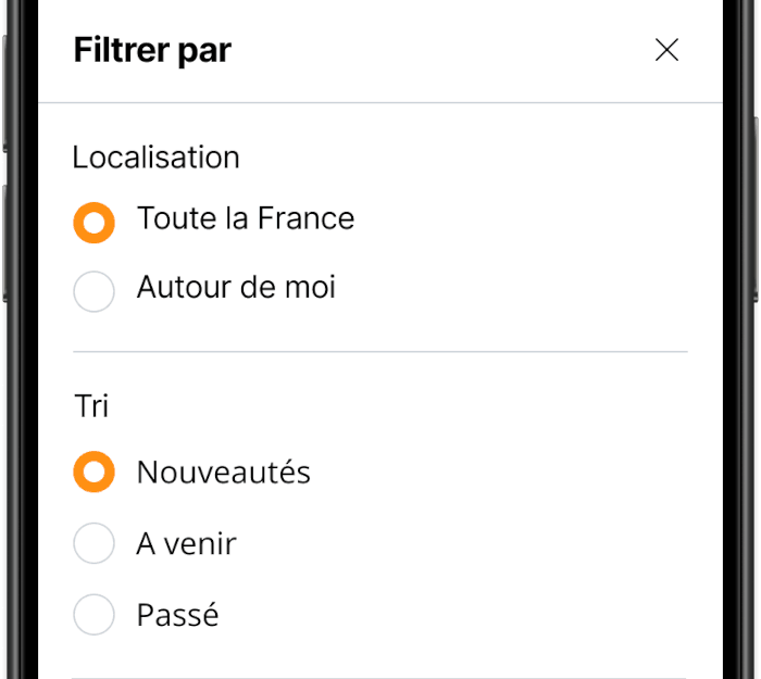 Illustration des filtres par region et par date